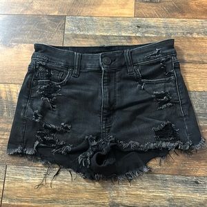 American Eagle Black Denim Shorts